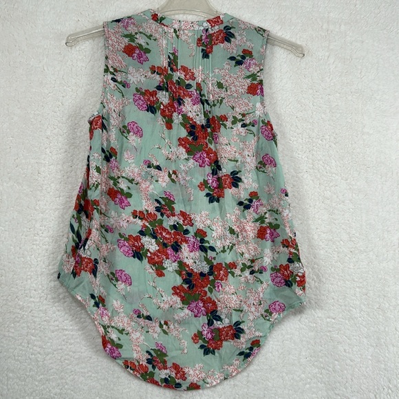 Anthropologie Meadow Rue Pintucked Sleeveless Buttondown Top sz 4 - Picture 3 of 7